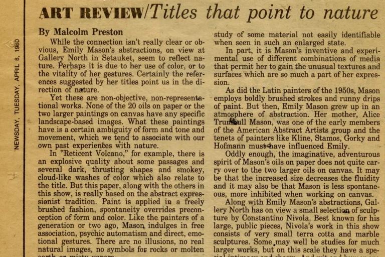 Newspaper clipping that shows black text on aged paper.